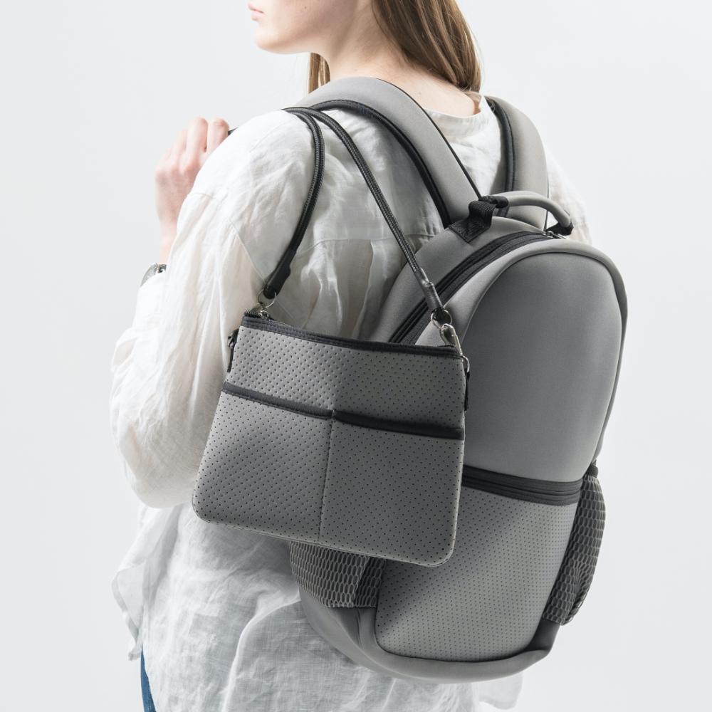 [washable 2waybag] the functional backpack POTTY made of neoprene is sold by MURA!