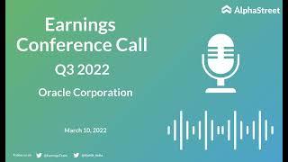 Oracle (ORCL) Q3 2022 Earnings Call Transcript