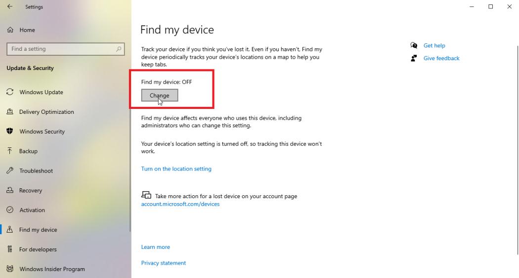 How to Find a Lost Windows Device 