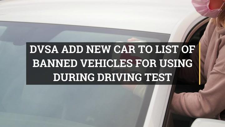 Driving test change as new car added to list of vehicles you can't use 