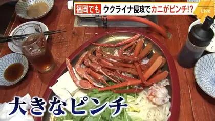 ウクライナ侵攻でカニがピンチ！？　さらに価格高騰の恐れも　福岡のカニ料理店「値上げしたくないが…」