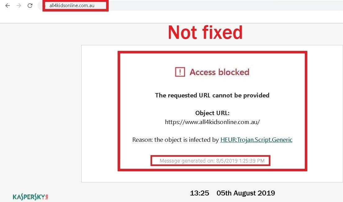 Kaspersky Blocked HEUR: Trojan.Script.Genric Download; Making Sure It's Clean 