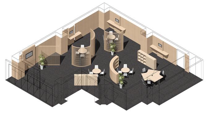 Renovation construction costs up to 50%cut in a conference room for wood -tone and smart locks "EDO conference room" released