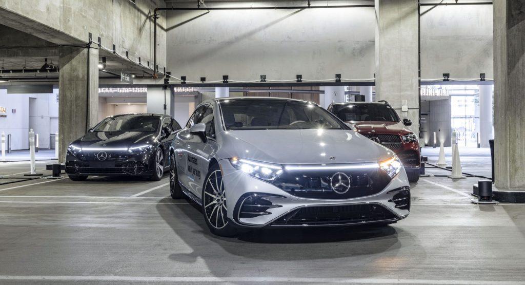 Mercedes-Benz showcases its Intelligent Park Pilot technology in Los Angeles, demonstrating an EQS autonomously valet itself Guides