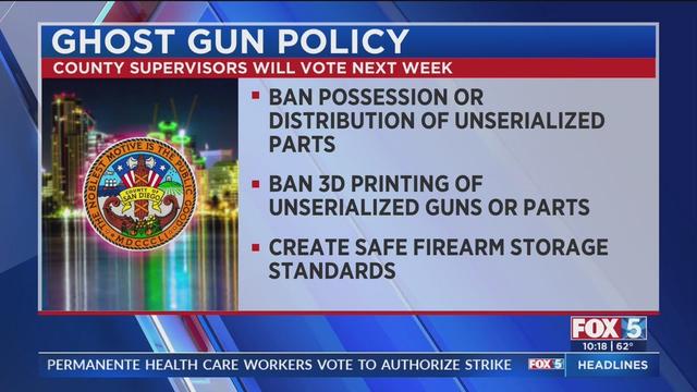 Proposals Announced to Ban ‘Ghost Guns’ Throughout San Diego County 