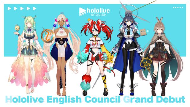 英語圏VTuberグループ「ホロライブEnglish」1stジェネレーション「hololive English -Myth-」、新衣装お披露目リレー配信実施のお知らせ