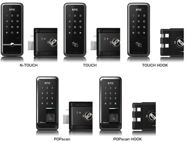 Both the opening door and the sliding door can be installed on the existing door and released 5 types of retrofit -type auto lock electronic locks from "Epic".