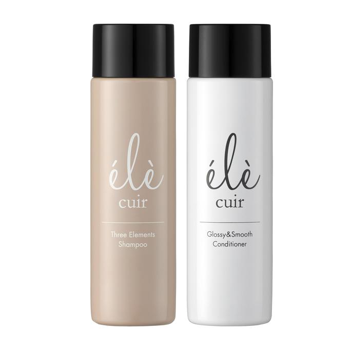 Shampoo and conditioner mini size from the hair care brand "Elecuile" of natural skin care prescription