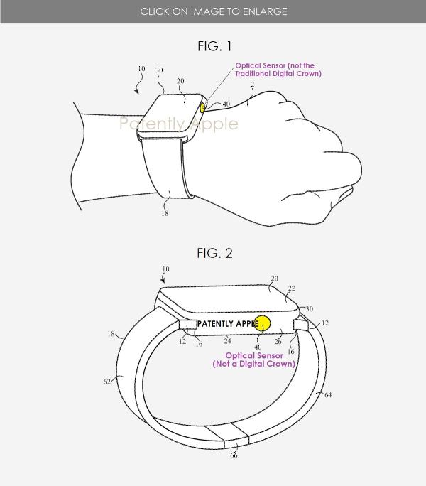 Apple wins a Patent for Replacing the Apple Watch Digital Crown with an Optical Sensor that recognizes user Gestures & more - Patently Apple 