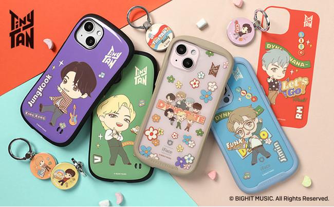 Collaboration items of BTS character "TinyTAN" and mobile accessories "iFace" featuring hit song "Dynamite" pattern!