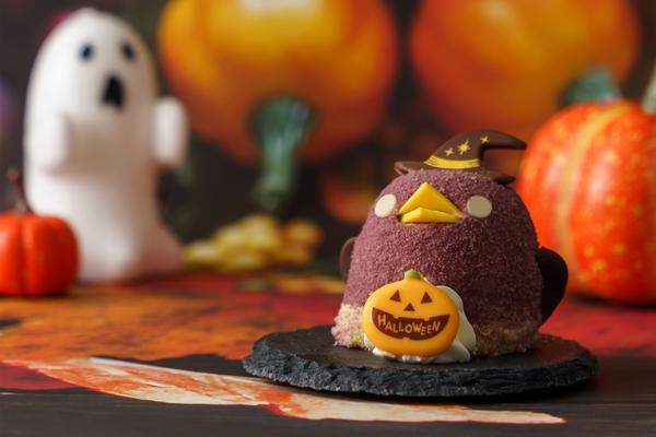 白目になった「おばけぴよりん」の販売など「ぴよりんのハロウィンガーデン」をタワーズ・ゲートタワープラザ レストラン街で開催！