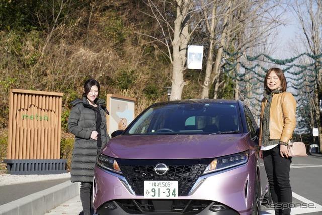 Going for a drive that feels the future with a new notebook... A one-day girls' trip by a movie writer and a motorcycle writer