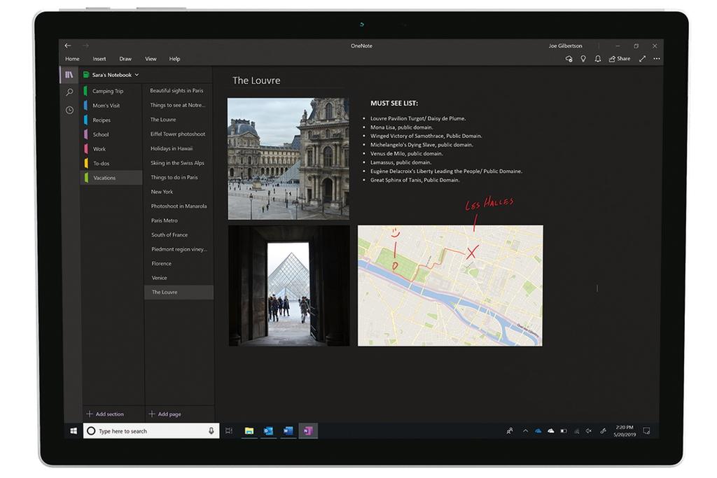 Windows 10 version "ONENOTE" app supports "dark mode"