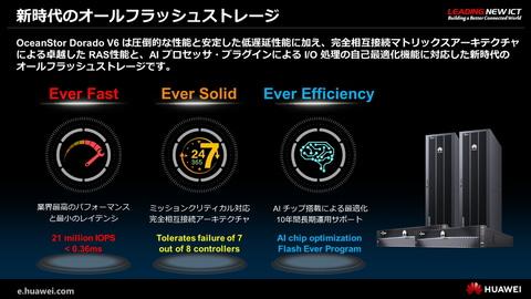 かつてない高性能と低遅延を実現する次世代オールフラッシュストレージ「OceanStor Dorado V6シリーズ」