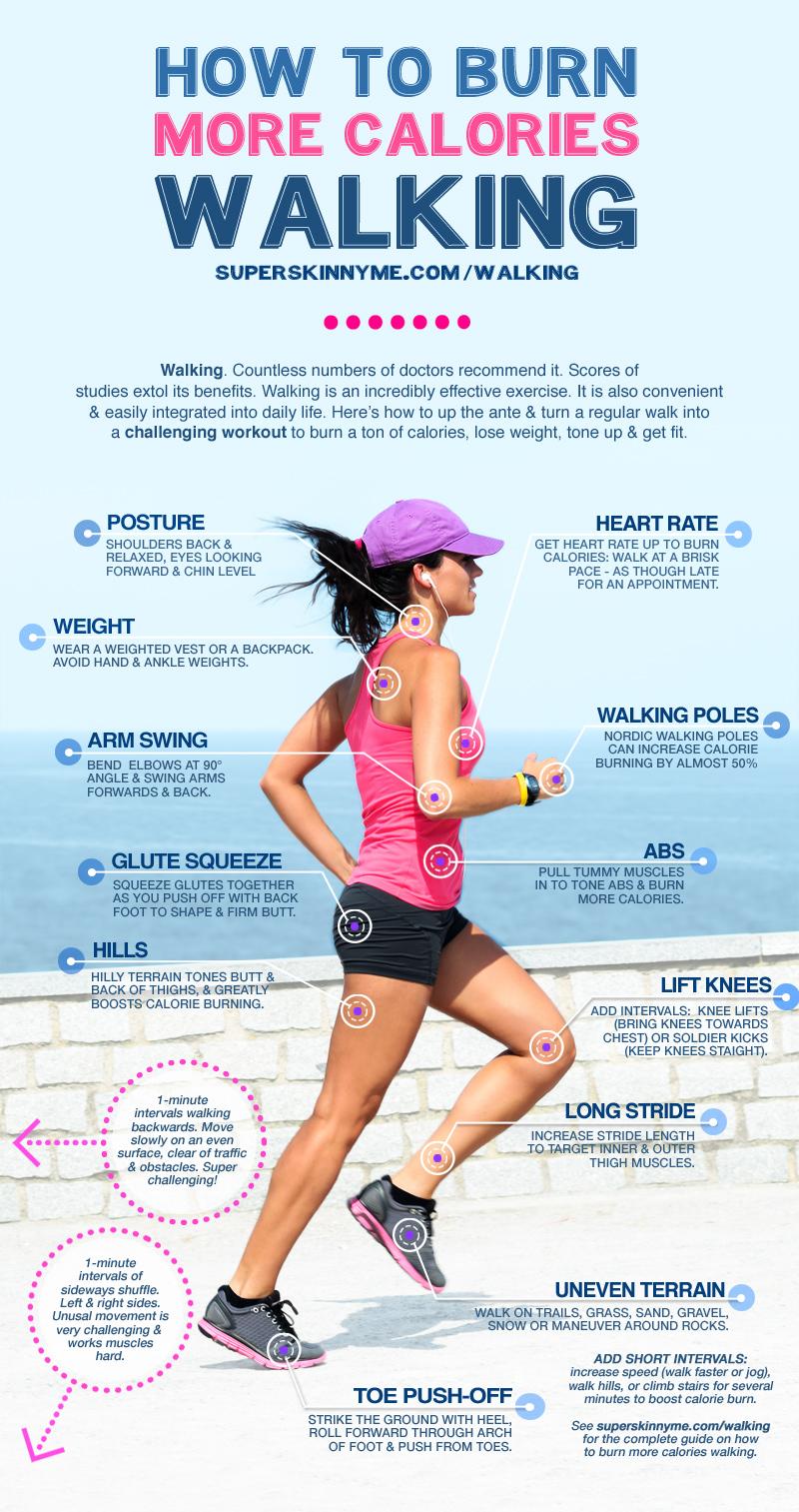 How to best burn calories while walking 