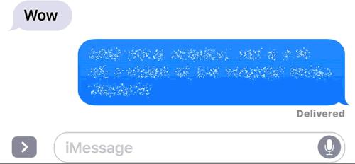 iPhone Invisible Ink text 