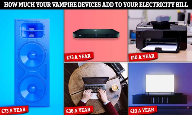 The 'vampire devices' that cause electricity bills to spike - and how you can cut down on your bills 