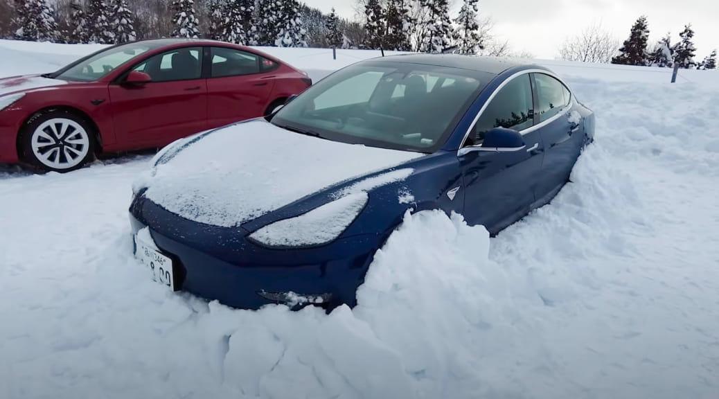 [Video available] Electric vehicles snowy country verification!38 hours of snowy roads in Tesla "Model 3"