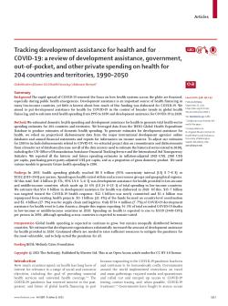 Tracking development assistance for health and for COVID-19: a review of development assistance, government, out-of-pocket, and other private spending on health for 204 countries and territories, 1990–2050 - The Lancet 