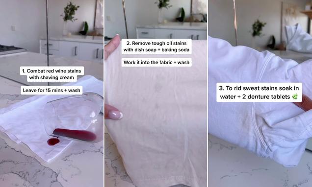 How to remove the most stubborn red wine, oil and sweat stains from your white clothes 