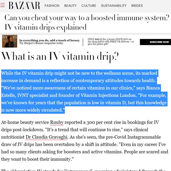 Can you cheat your way to a boosted immune system? IV vitamin drips explained 