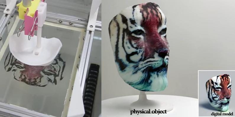 Hydrographic printing with Kinect adds colour to 3D prints 