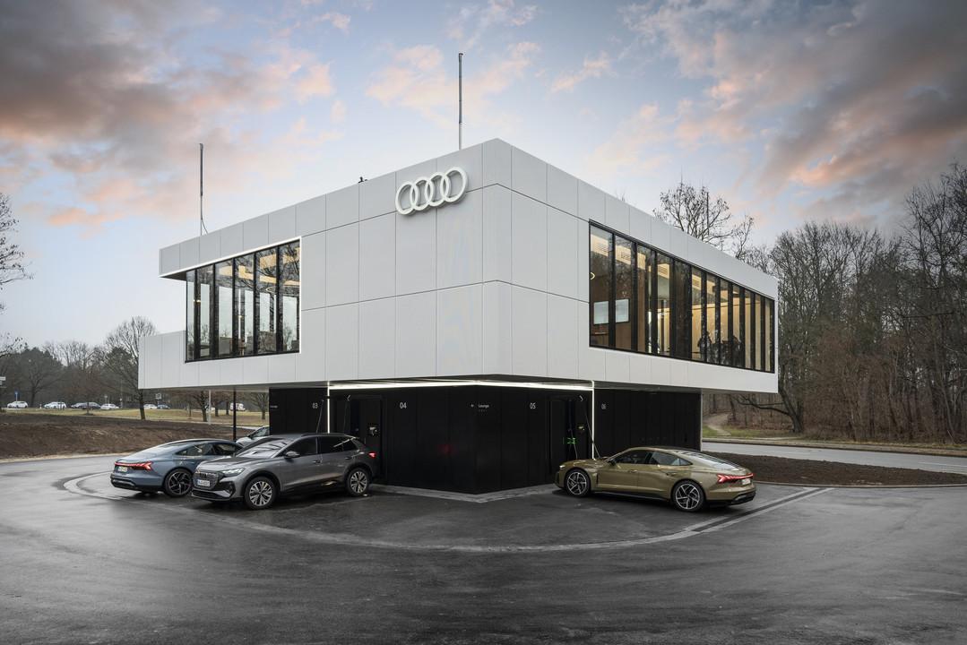 Audi opened an EV charging station with a "dedicated lounge"