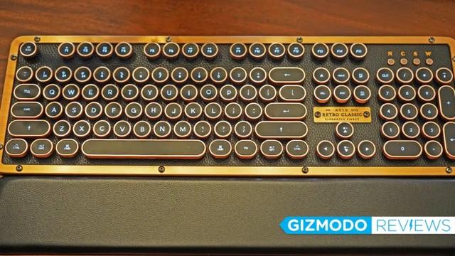 Azio retro typewriter style keyboard that is irresistible for steam punk lovers