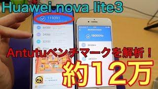 nova lite 3 ベンチマークテスト！ Antutu/PCMark/3DMark/Geekbench4 