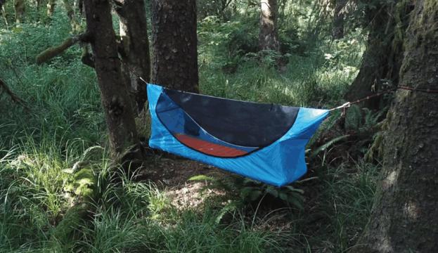 Why not float in the air for your next outdoor adventure? Hammock type tent "Haven Tent" that seems to be comfortable to sleep on a flat floor