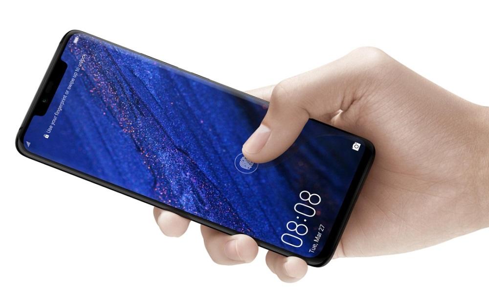 Unlock by simply placing your finger Huawei's new smartphone adopts a display with a built-in fingerprint sensor