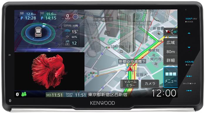 Kenwood, high -resolution compatible "Aya speed navigation" 4 models.From about 99,000 yen