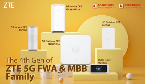 ZTE announces the 4th generation 5G FWA & MBB family and leads the new era of 5G interconnecting