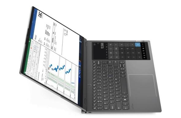 キーボード横にタブレットのようなサブ画面　Lenovoが21:10の横長ノートPC「ThinkBook Plus Gen3」公開 