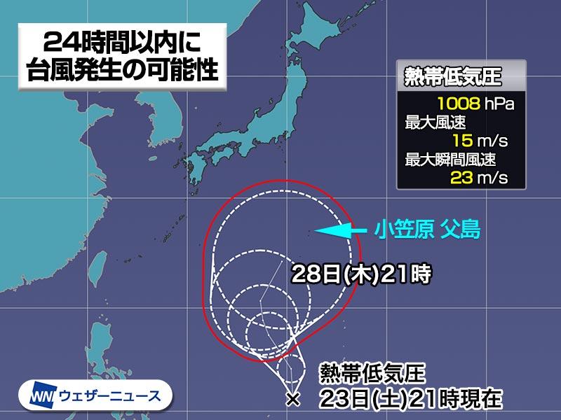 台風２０号が発生へ　大きな予報円の理由は？