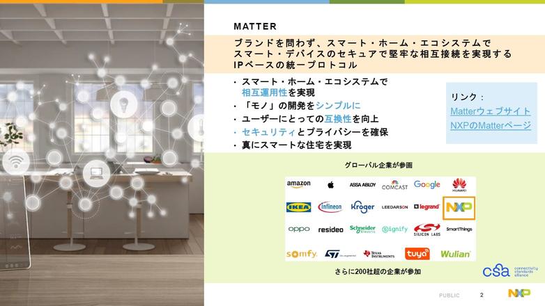 スマートホーム接続規格「Matter」対応のSoC