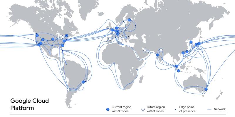 グーグル、世界各地にさらなるクラウドリージョン--インフラ拡張の計画示す