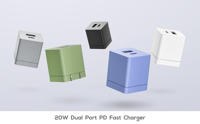 [DIGIFORCE] A new version with 2 pds on the 20W PD charger appears!"20W Dual Port PD Fast Charger", a simple and compact design, is newly released.