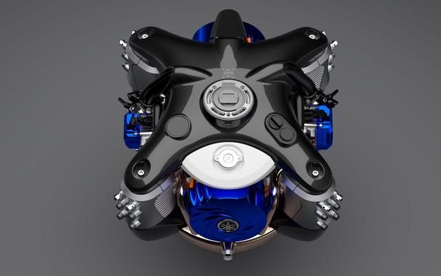 Yamaha Equipped with a 400cc engine for developing power generation, a drone series hybrid unit