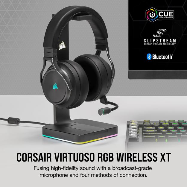 CORSAIR, gaming headset "Virtuoso RGB Wireless XT" corresponding to wired/wireless simultaneous connection