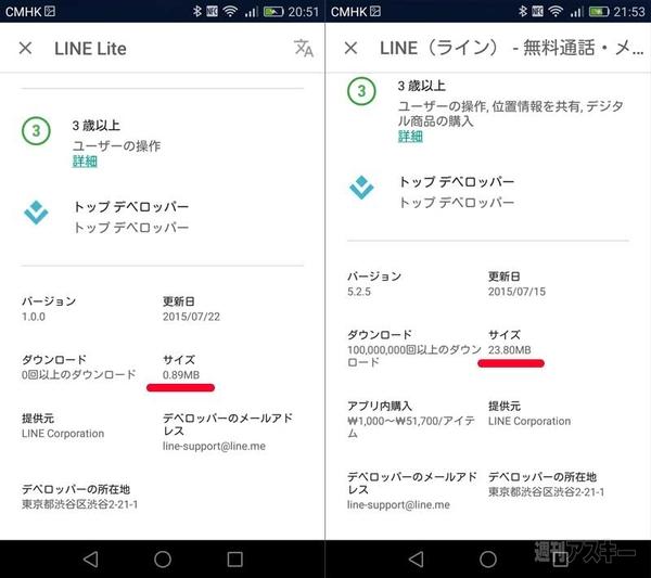  わずか1MB以下のアプリでLINEができる公式軽量版『LINE Lite』を使ってみた 