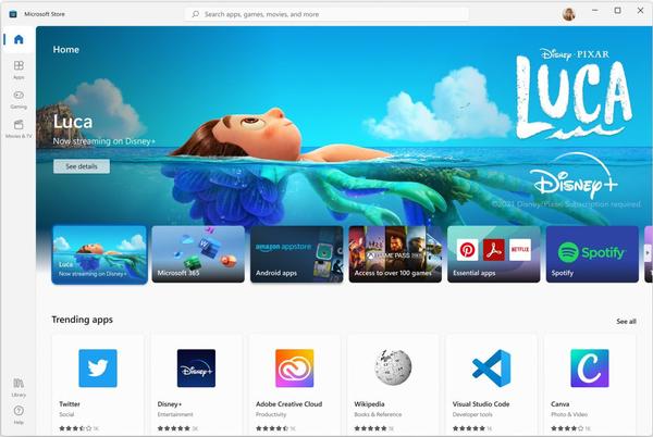 Androidアプリも提供されるWindows 11のMicrosoft Store