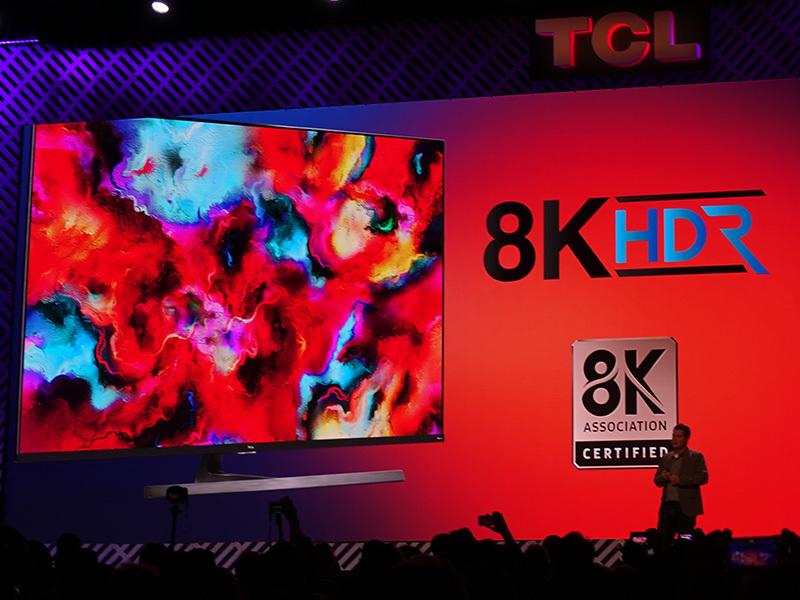 <CES> 8K TV development announcement of TCL, 8K Association Certification Logo Standard.Completely wireless and 5G smartphone