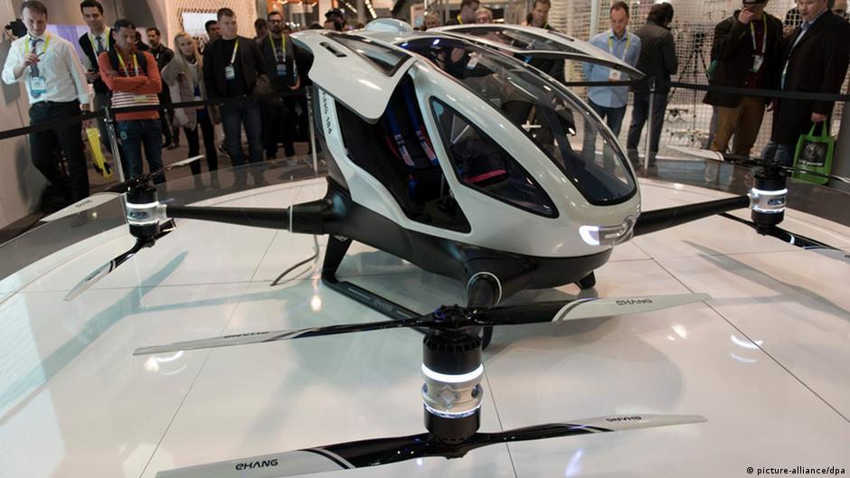 Chinese company manufactures first unmanned flying taxi