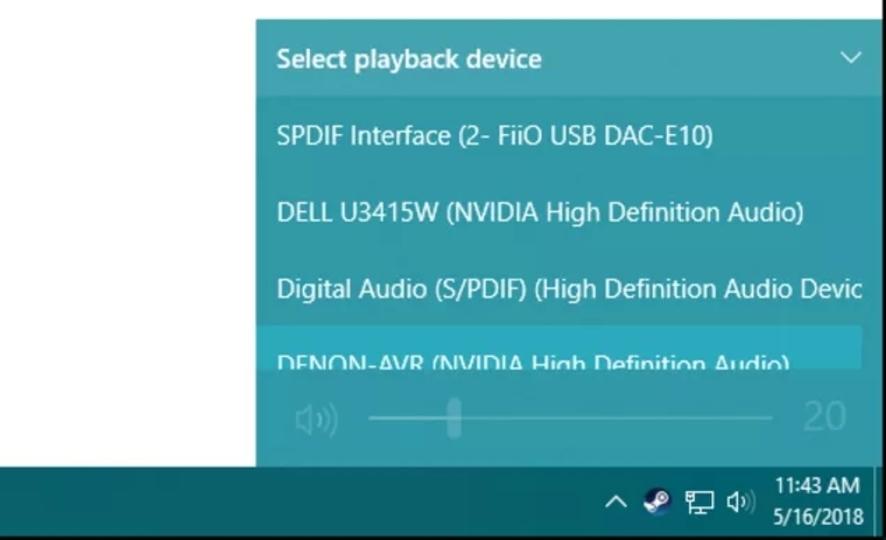 
   最新のWindows10では、アプリごとに「スピーカー」か「ヘッドフォン」を選択できる