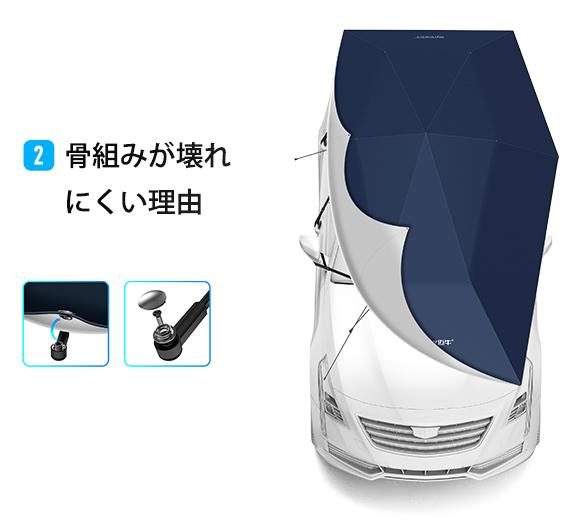 
 雨風や直射日光、雪、落石から愛車を守る。ワンクリックの自動開閉式カーテント「CAR UMBRELLA」 