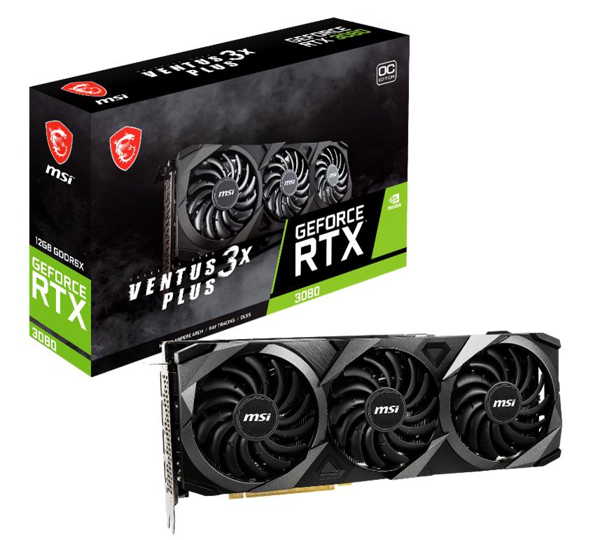 MSI、NVIDIA® GeForce RTX™ 3080を搭載したグラフィックスカード「GeForce RTX™ 3080 VENTUS 3X PLUS 12G OC LHR」を発売