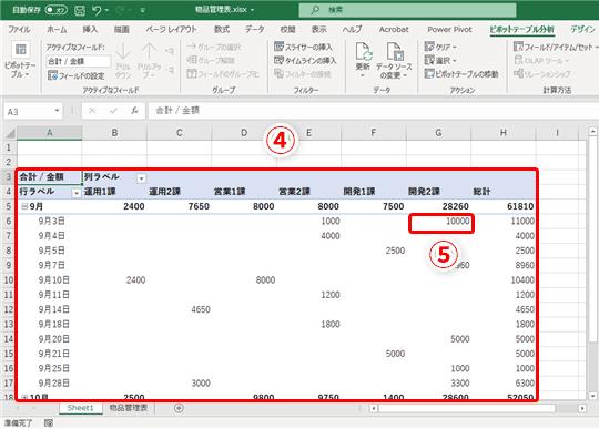 【Excel】エクセルでピボットテーブルの列幅がリセットされる！ 見やすい幅で固定する方法 