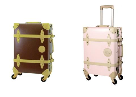 コリラックマ/キイロイトリのレトロなスーツケース。内装は総柄デザイン