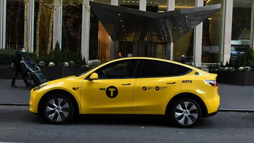 Tesla Model Y debuts as part of New York City's iconic yellow taxi fleet 